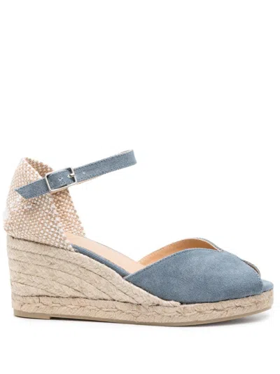 Castaã±er Bianca 70mm Wedge Espadrilles In Blue