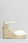 Castaã±er Bianca-8ed-001 Wedges In White Canvas