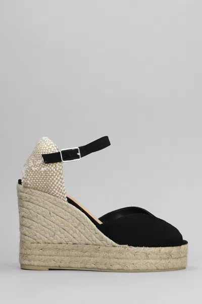 Castaã±er Bianca-8ed-001 Wedges In Black Canvas