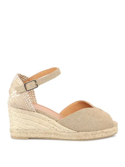 Castaã±er `bianca/6/002` Wedge Espadrilles In Beige