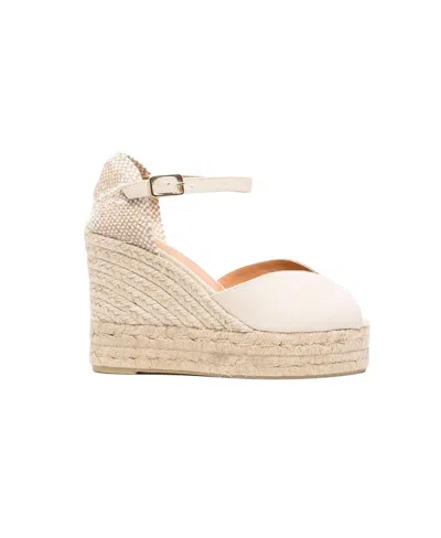 Castaã±er Bianca-wedge Espadrilles In Nude