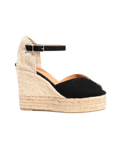 Castaã±er Bianca-wedge Espadrilles In Nude