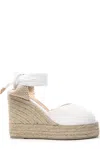 Castaã±er Castañer Bilina Jute Wedge Espadrilles In White