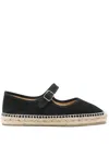 Castaã±er Castaner Classic Black Espadrille With Braided Jute Sole In Black