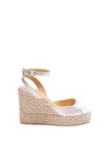 Castaã±er `blair/8ed/118` Wedge Espadrilles In Metallic