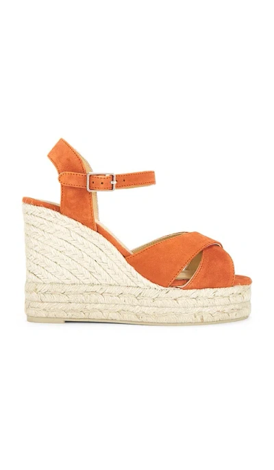 Castaã±er Blaudel Wedge In Orange