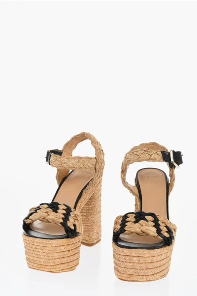 CASTAÃ±ER BRAIDED JUTE AGNES ANKLE STRAP SANDALS 14CM