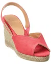 Castaã±er Castañer Brisa Canvas Slingback Wedge Sandal In Orange