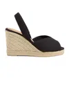 Castaã±er Brisa 90mm Organic Cotton Espadrilles In Black