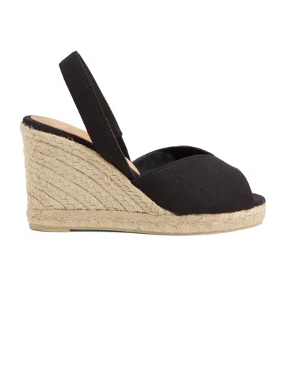 Castaã±er Brisa 90mm Organic Cotton Espadrilles In Black