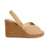 Castaã±er Castañer Woman Espadrilles Light Brown Size 7.5 Textile Fibers In Grey