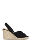 Castaã±er Brisa Slingback Wedge Heels In Neutrals