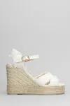 Castaã±er Bromelia-8ed-032 Wedges In White Canvas