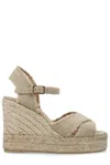 Castaã±er Bromelia 100mm Frayed Wedge Espadrilles In Golden