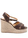 CASTAÃ±ER CASTAÑER BROMELIA ESPADRILLES BROWN JUTE WITH A WEDGE