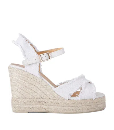 Castaã±er Bromelia Wedge Sandals 60 In White