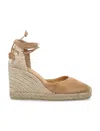 Castaã±er Castañer Woman Espadrilles Sand Size 9 Leather In Brown