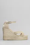 Castaã±er Bruna-8ed-002 Wedges In Beige Canvas In Beige
