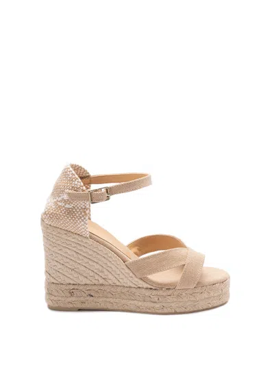 Castaã±er `bruna/8ed/002` Wedge Espadrilles In Beige