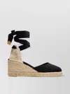 CASTAÃ±ER CANVAS ANKLE WRAP WEDGE ESPADRILLES