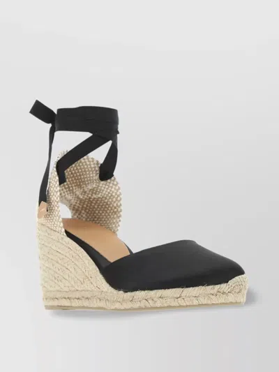 CASTAÃ±ER CANVAS CARINA ESPADRILLE WEDGE WITH TEXTURED HEEL