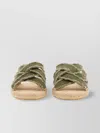 Castaã±er Canvas Open Toe Sandals With Espadrille Sole