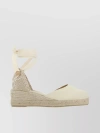 Castaã±er Canvas Platform Espadrilles With Textured Toe Cap In Pastel