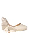 Castaã±er `carina/3/001` Wedge Espadrilles In Cream
