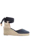 Castaã±er Castañer Woman Espadrilles Navy Size 6.5 Textile Fibers In Blue