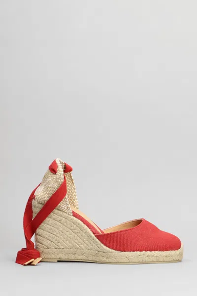 Castaã±er Carina Jute Espadrilles In Red