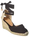 Castaã±er Bianca Canvas Ankle-strap Espadrille Sandals In Black