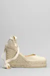 Castaã±er Chiarita-8ed-001 Wedges In Beige Canvas In Beige