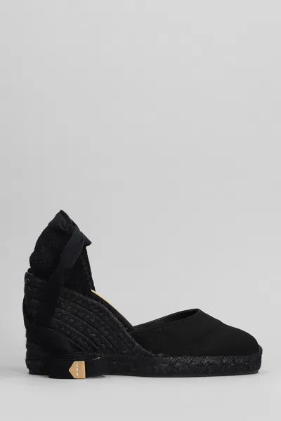 CASTAÃ±ER CARINA C-8-001 WEDGES IN BLACK CANVAS