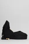 Castaã±er Carina C-8ed-001 Wedges In Black Canvas