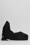 Castaã±er Carina C-8ed-001 Wedges In Black Canvas