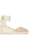 Castaã±er Carina Wedged Espadrilles In Beige