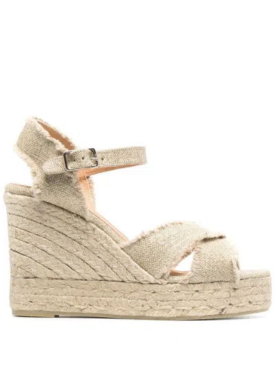 Castaã±er Carina Espadrilles Beige Jute With A Wedge