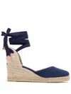 Castaã±er Lace-up 80mm Espadrilles In Blue