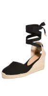 Castaã±er Womens Castaner Carina Cotton-canvas Wedge Espadrilles In Black