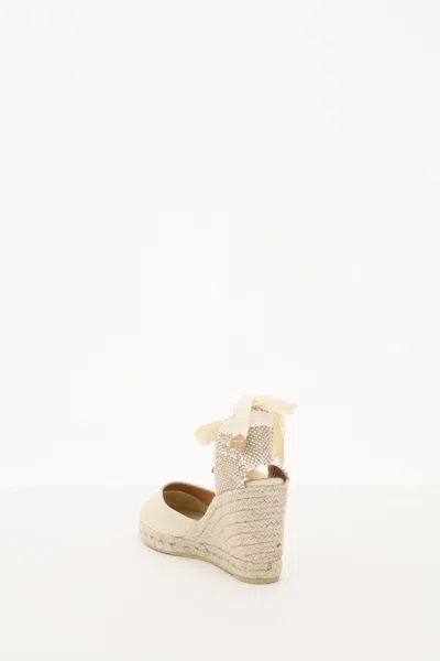 Castaã±er Carina Wedge Espadrillas In Beige