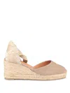 Castaã±er Chiara 8 Lurex Espadrilles In Beige