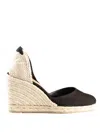Castaã±er Chiara 80 Canvas Wedge Espadrilles In Black
