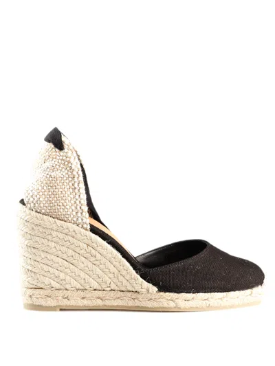 Castaã±er Chiara 80 Canvas Wedge Espadrilles In Black