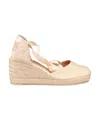 Castaã±er Carina Wedge Espadrilles In White