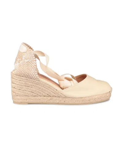 Castaã±er Carina Wedge Espadrilles In White