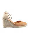 Castaã±er Castañer Woman Espadrilles Sand Size 9 Leather In Nude