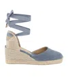 Castaã±er Bianca Canvas Ankle-strap Espadrille Sandals In Nude