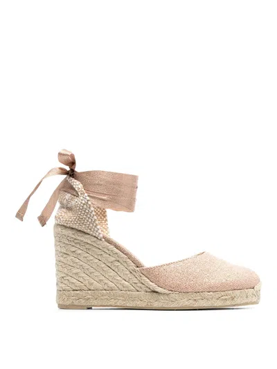 Castaã±er Carina Wraparound Styled Espadrilles In Pink