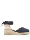 Castaã±er Carina 50mm Wedge Espadrilles In Blue
