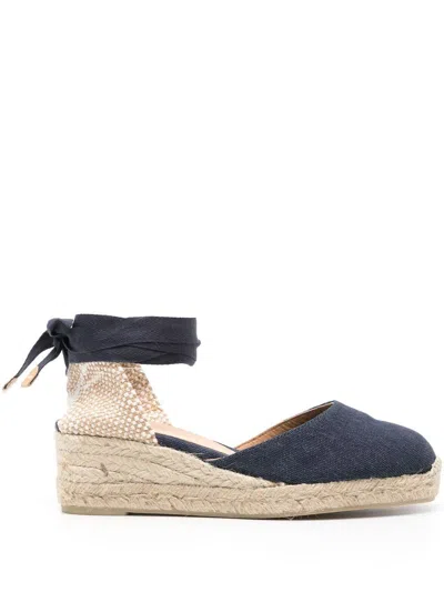 Castaã±er Carina 50mm Wedge Espadrilles In Blue